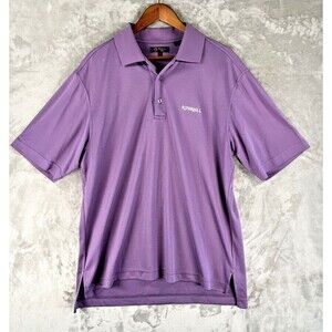 Monterey Club Mens Large Golf Polo Purple Riverhill Embroidered Short Sleeve